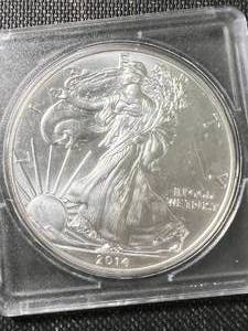 2014 AMERICAN SILVER EAGLE 1 TROY OZ .999 FINE SILVER IN CASE