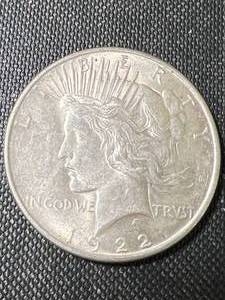 1922 US PEACE SILVER DOLLAR UNC