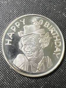 1 TROY OZ .999 FINE SILVER HAPPY BIRTHDAY ROUND