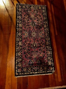 lot 2 image: Vintage Accent Rug Measuring 55 X 26