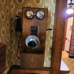 lot 41 image: Antique Phone 9 X 20 X 10