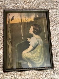 lot 142 image: Vintage Girl Print