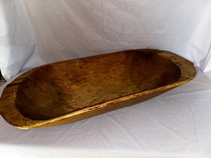 lot 150 image: Large Wood Dough Bowl