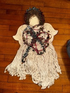 lot 160 image: Vintage Handmade Mop Angel