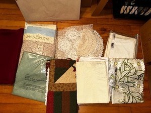 lot 179 image: Variety of  Vintage Tableclothes