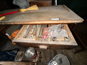 lot 429 image: Cabinet With All Items In On And In Front Of Cabinet