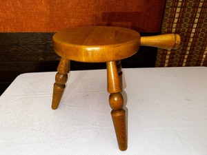 lot 256 image: Vintage Stool With Handle