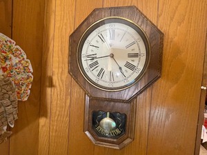 lot 211 image: Vintage Regulator Wall Clock