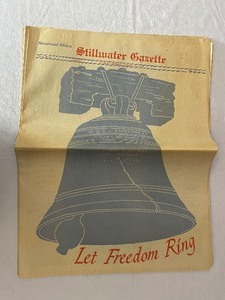 lot 232 image: BiCentennial Edition Stillwater Gazette
