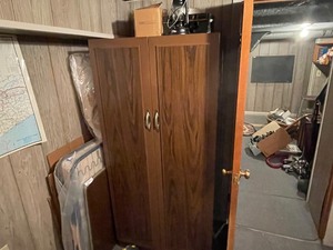 lot 346 image: Vintage Cabinet and Lantern