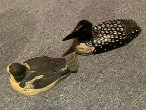 lot 347 image: Two Vintage Wood Ducks