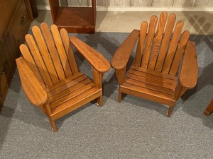lot 349 image: Two Child Sized Adirondak Chairs