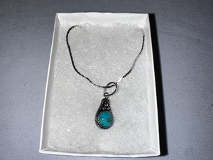 lot 297 image: Vintage Silver and Turquoise Necklace