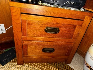 lot 220 image: Two Drawer Table 22 X 14 X 22