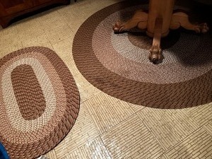 lot 397 image: Two Vintage Braided Rugs