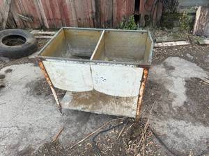 Double bowl utility sink or bird cleaning station