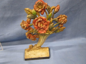 Cast Door Stop - Flowers