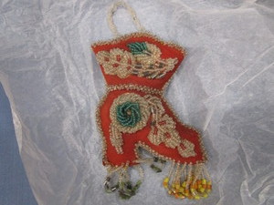 Antique Beaded Shoe Shape