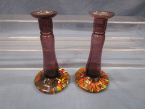 Amethyst Vases with Millefiori