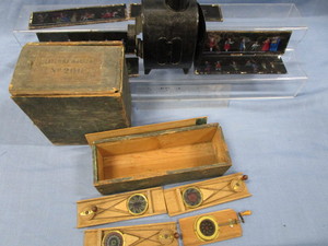 Antique Magic Lantern 200, Slides, Pin Wheels