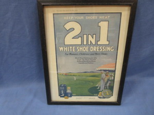 White Shoe Dressing Framed Ad