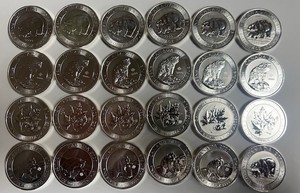 36 ounces .9999 Canadian 1.5-ounce Silver Coins