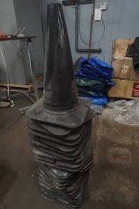 lot 482 image: black safety cones