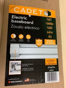 Cadet F Series 4-foot Electric Baseboard Heater, White