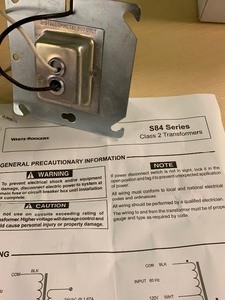 White Rodgers S84 Series Class 2 Transformers