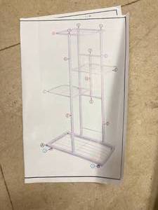 Small Wire Green Plant Shelf