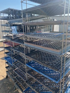 lot 16 image: 3 Metal Racks wPlastic Trays