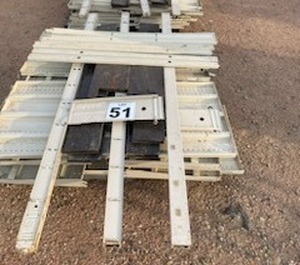lot 51 image: 8 Double Sided Gondola Retail Store Shelving