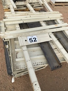 lot 52 image: 8 Double Sided Gondola Retail Store Shelving