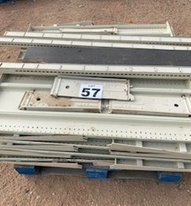 lot 57 image: 8 Double Sided Gondola Retail Store Shelving