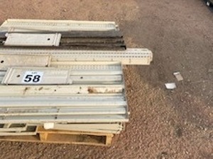 lot 58 image: 8 Double Sided Gondola Retail Store Shelving