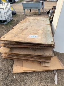 lot 118 image: Used  Plywood Misc. Sizes