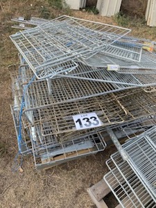lot 133 image: Misc. Metal TraysBaskets