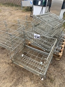 lot 134 image: Misc. Metal TraysBaskets