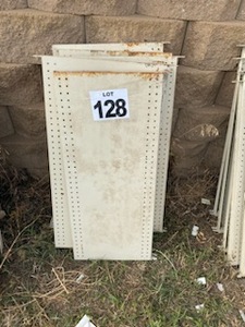 lot 129 image: (10) 3 Metal Shelves
