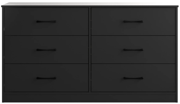 mainstays black dresser Modern Black 8 Drawer Dresser For Bedroom Large Storage Wide Chest Of