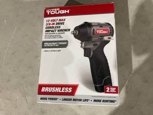 lot 331 image: Hyper Tough 12V Max Lithium-Ion Brushless Impact Wrench with 2.0Ah Battery and Charger