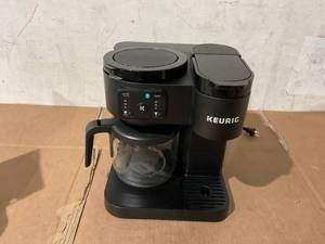 lot 225 image: Keurig K-Duo Essentials, Hot & Iced Single-Serve K-Cup Pod Coffee Maker & Carafe, Black