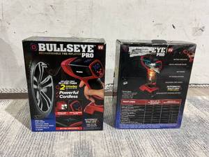 lot 124 image: LOT OF 3 As Seen On TV Bullseye Pro 12V Portable and Rechargeable Tire Inflator