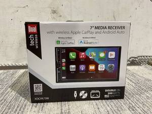 lot 129 image: Dual Electronics XDCPA73W 7, Car Stereo, Double DIN Wireless Apple CarPlay, Android