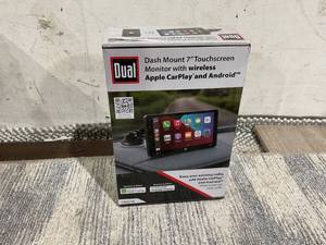lot 150 image: Dual Electronics DMD7W Dash Mount 7 Touchscreen Monitor with Wireless Apple CarPlay