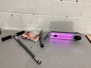 lot 408 image: Razor Color Rave Electric Scooter  LED Light-Up Deck, Lightweight, up to 7.5 mph, for Child Ages 8