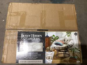 lot 451 image: Better Homes & Gardens Papasan Chair, Pumice Gray