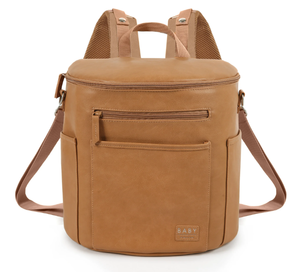 lot 188 image: Leatherette Backpack Diaper Bag