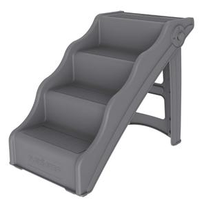 lot 194 image: Tail Waggers Dog Stairs Flexi-Step, Foldable Dog Steps with 4-Step Design and Non-Slip Treads, Medium