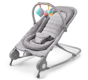 lot 291 image: Summer Infant 2-in-1 Bouncer & Rocker Duo (Light Gray Tweed) Convenient and Portable Rocker